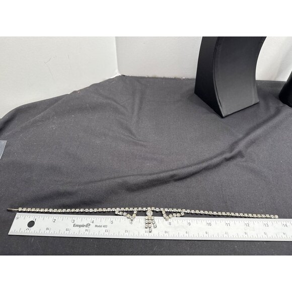 Vintage Rhinestone Necklace Wedding Bridal Jewelry - Picture 4 of 6